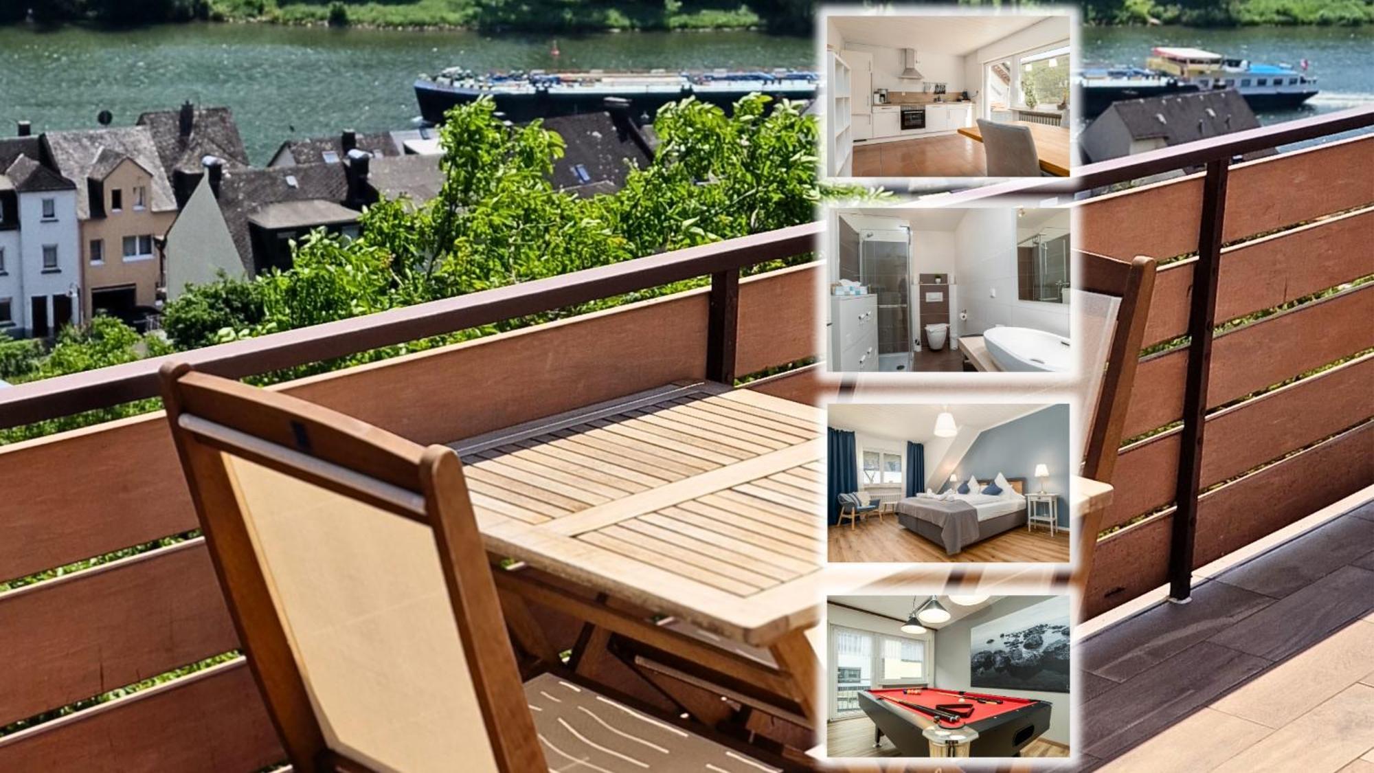 Riesling Appartement For 2 - 4 People - Billiards - Balcony With Mosel View - Parking - Wine Barrel Bar - Fully Equipped Kitchen - Netflix - Waiputv - 3 Km From Cochem Klotten Buitenkant foto